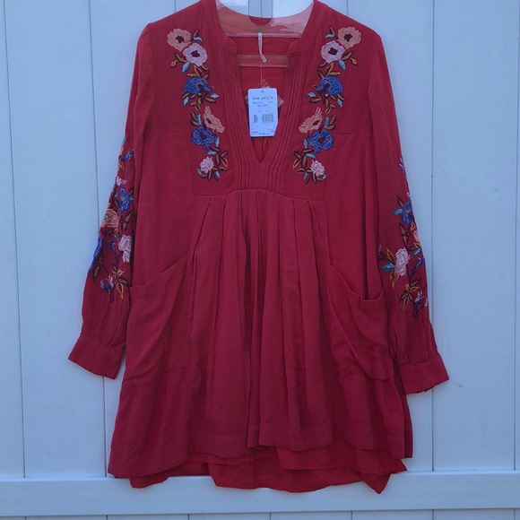 Free People Mia Embroidered Minidress!)  (XS A10 - Picture 2 of 8